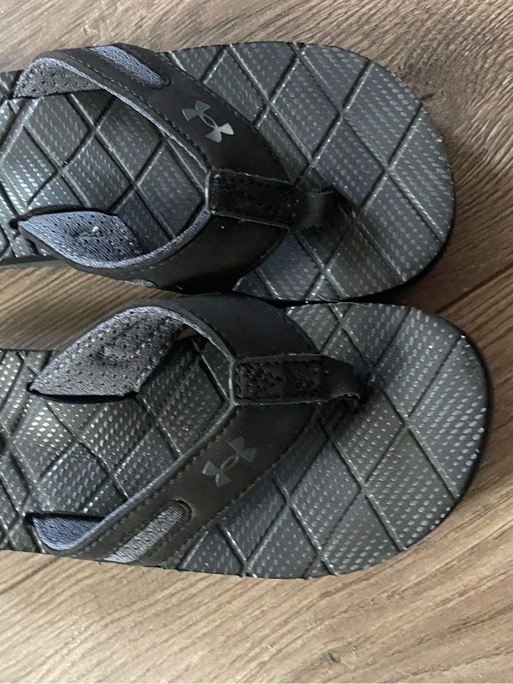 Under Armour Kids Black and Gray Flip Flop Sandals